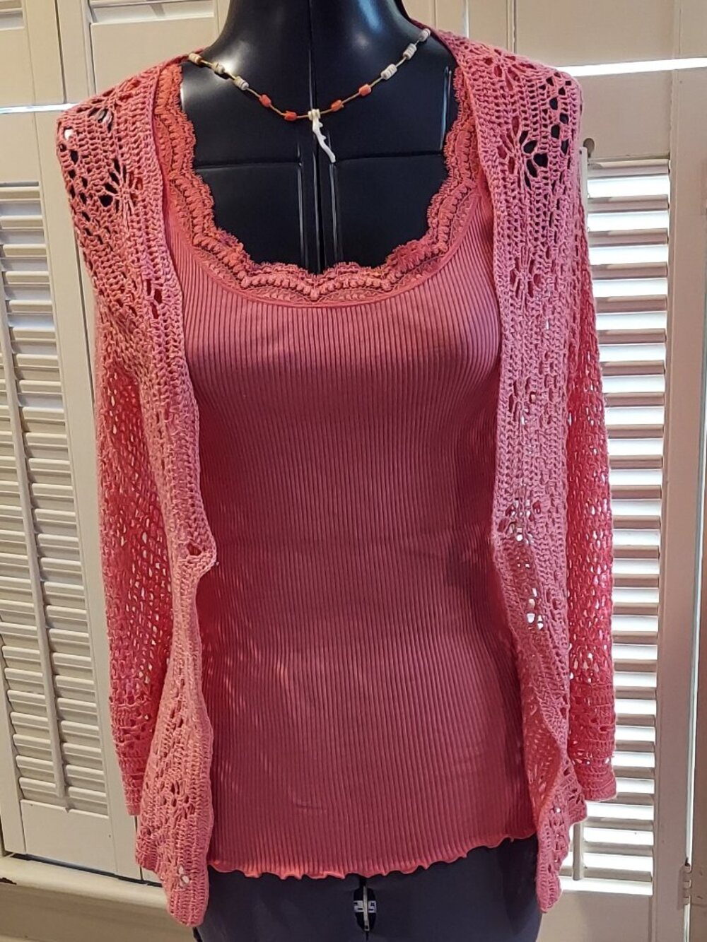 Victoria's Secret Coral Tank & Jacket Set M & M/L